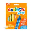 Комплект 8 восъчни моливи, Carioca, Baby Wild